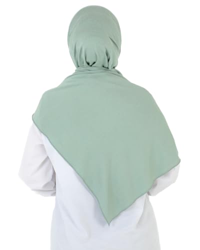 Prien Hijab for Women Viscose Scarf Lightweight Muslim Hijabs Long Shawl Islamic Scarves Turkey Silk Headscarf for Womens - color: Light Green