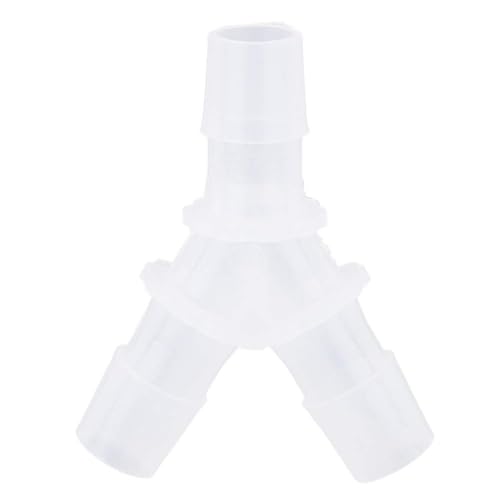 Cyrank 10pcs Aquarium Hose Connector, 8mm Aquarium Air Tubing Connector 3 Way Y Shape Hose Adapter for Fish Tank Air Pump, Silicone Tube Fittings Plastic Tee Connector for Distributary & Outlet