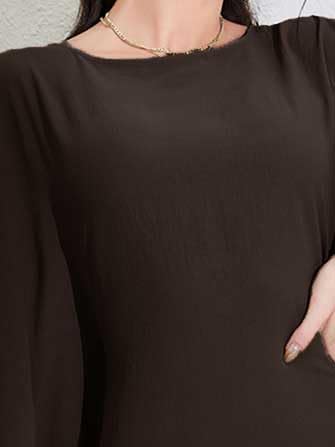 Women's Modest Hidden Adjustable Belt Oversized Abaya Muslim Dress Prayer Robes Kaftans - color: Dark Coffee