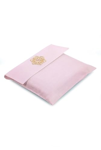ihvan online Muslim Prayer Rug with 99 Beads Tasbih & Travel Bag, Soft Taffeta Sajadah, Lightweight & Foldable Janamaz, Portable Prayer Mat, Islamic Gift for Eid, Ramadan, Hajj & Umrah, Dusty Pink - color: Dusty Pink