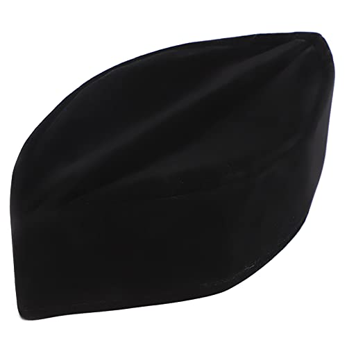 Mens Muslim Hat 59cm Breathable Skull Cap Black Southeast Asian Malay Islamic Worship Soft Golden Velvet Hat Male Head Cap Muslim Kufi for Men Adult