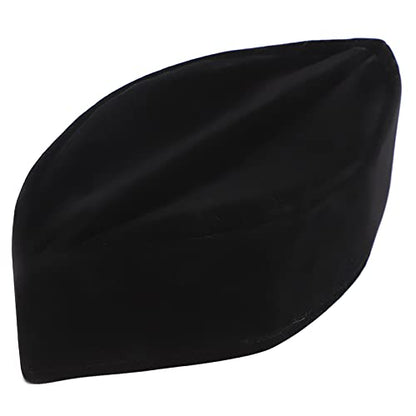 Mens Muslim Hat 59cm Breathable Skull Cap Black Southeast Asian Malay Islamic Worship Soft Golden Velvet Hat Male Head Cap Muslim Kufi for Men Adult
