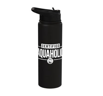 Aquarium Lover Fishkeeping Aquascape Aquarist Stainless Steel Insulated Water Bottle - color: Black