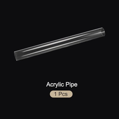 18" Clear Plastic Rigid Pipe 42mm ID x 45mm OD (1.7" ID x 1.75" OD) Acrylic Round Tubing, [for Plumbing, Hydraulics, Aquarium] - size: 1.7" x 1.75"