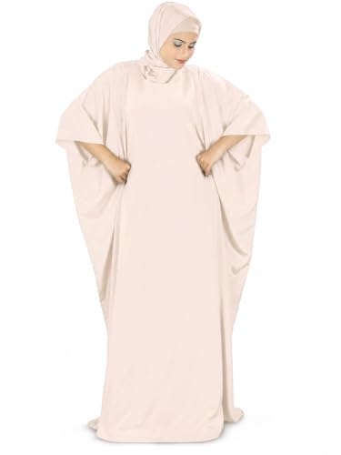 MyBatua Women's Kaftan, Free Size Abaya, Dubai Islamic Dress, Muslim Maxi KF-001 - color: Skin
