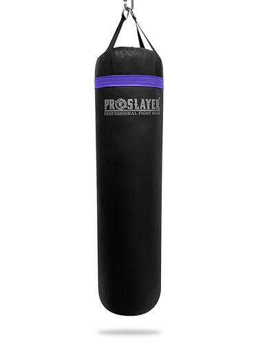 100lb Boxing MMA Heavy Punching Bag UNFILLED - Made in USA - color: Black/Purple