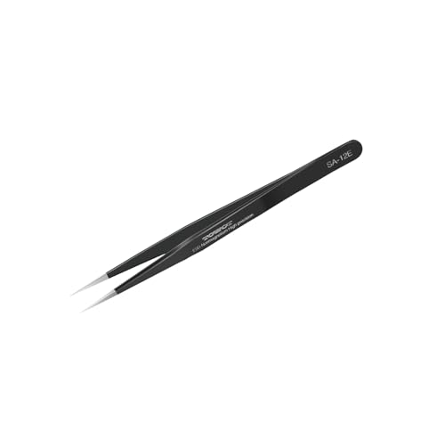 TOWOT Precision Tweezers, Pointed Tweezers for Electronics, Anti-static Stainless Steel Long Tweezers for Crafts, Soldering, Welding, and Jewelry Making Industrial Tweezers - style: Fine Tip Straight LONG(135mm)