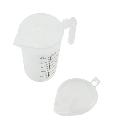 Plastic Measuring Pitcher, Clear Measuring Cup with Spout & Handle Liquid Measuring Container with Cover for Water, Wine, Milk, Oil Kitchen Tool(500ML)
