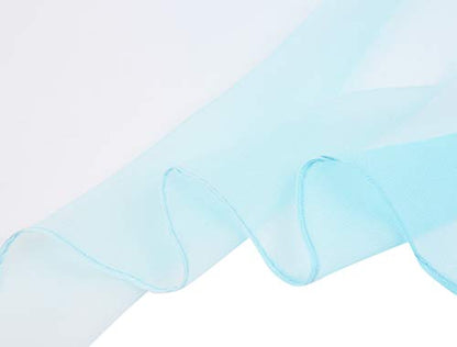 uxcell Women'sChiffon Sheer Long Scarf Silky Gradient Party - color: Light Blue