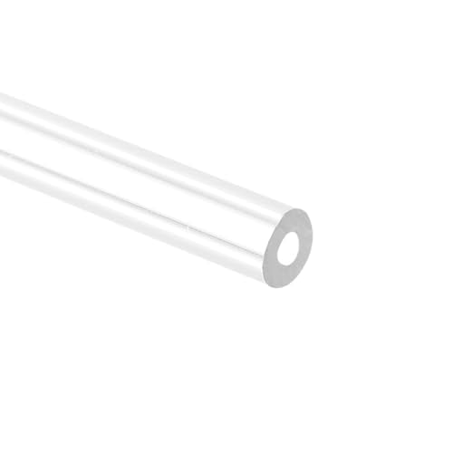 uxcell Clear Rigid Tubing 2mm(0.08") ID x 6mm(1/4") OD x 1Ft Length Round Plastic Polycarbonate Tube - size: 2mmx6mm