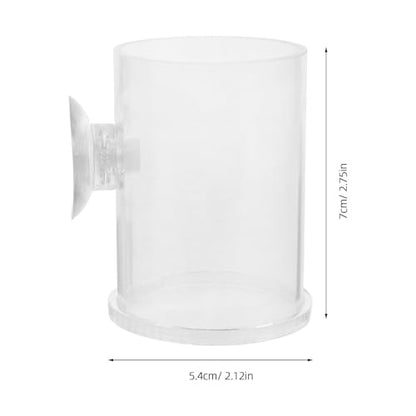 TEHAUX Fish Feeder Ring with Suction Cup Acrylic Shrimp Feeding Rack for Aquarium Tank Freshwater and Saltwater Fish Feeding Tool Vacation Feeder Station