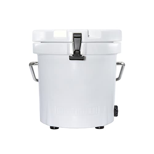Mammoth Live Bait Bucket, Insulated Bait Bucket with 10 Quart Capacity, Great for Daily Trips and Fishing Tournaments - style: White