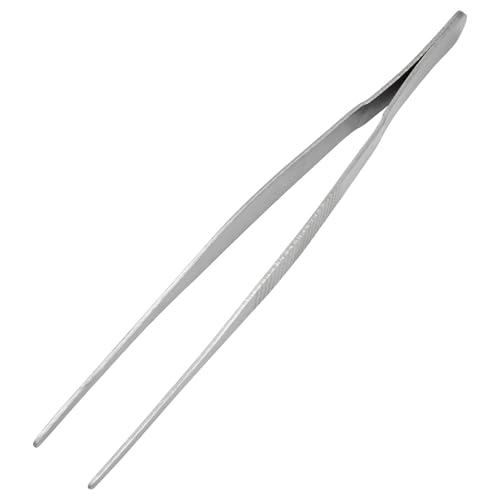 Hordion 2Pcs 6.3" Thumb Forceps Stainless Steel Hobby Tweezers Blunt Serrated Tips Long tweezer - size: 6.3"