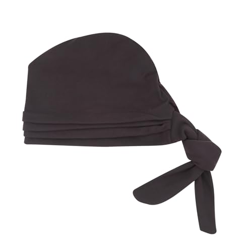Suillty Women's Pre-Tied Muslim Hijab Bonnet Pleated Ruffle Turban Chemo Cap Underscarf Islamic Headwear - color: Coffee