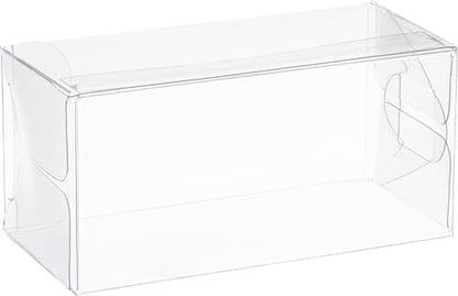 Hammont Clear PET Plastic Boxes - Transparent Storage Containers for Party Favors, Gifts, Cookies, Ornaments, Weddings, Birthdays, and Special Events - 1.5"x1.5"x3.125" (24 Pack) - size: 1.5"x1.5"x3.125"