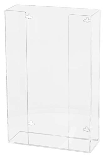 Kantek Wall Mounted Acrylic Glove Box Holder Dispenser, 4 Box Capacity, for Use in Food Service, Healthcare, Hospitals, Restaurants, 10.3" x 3.8" x 21.3", Clear - size: Quadruple