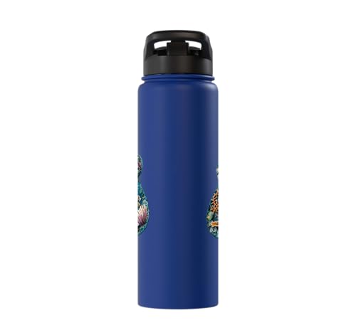 Ukulele Water Stainless Steel Insulated Water Bottle - color: Royal Blue