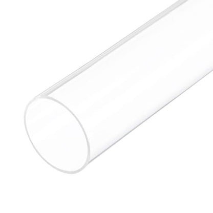 18" Clear Plastic Rigid Pipe 51mm ID x 55mm OD (2" ID x 2.2" OD) Acrylic Round Tubing, [for Plumbing, Hydraulics, Aquarium] - size: 2" x 2.2"