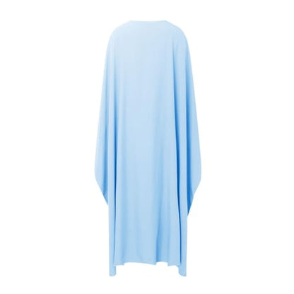 Muslim Dresses for Women One-Piece Long Sleeve Islamic Prayer Dress O Neck Slim Fit Islamic Evening Gown - color: Blue, size: Medium