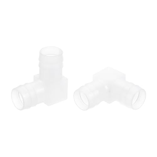 uxcell 13/16" 90 Degree Elbow Hose Barb, 4pcs L-Shaped Aquarium Air Valve Connector Tubing for Fish Tank Pond Air Line - size: 13/16"