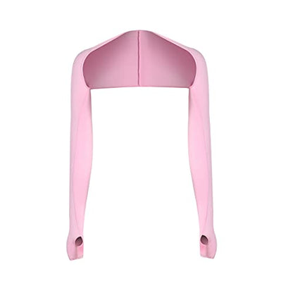 Women Cooling Shawl Arm Sleeve with Finger Hole, Comfortable & Breathable, Anti-UV, Ladies Sun Protection Cooler Shrug - color: Pink