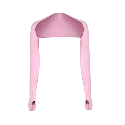 Women Cooling Shawl Arm Sleeve with Finger Hole, Comfortable & Breathable, Anti-UV, Ladies Sun Protection Cooler Shrug - color: Pink