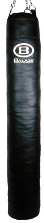 Balazs Coated Canvas Muay Thai Bag - Double-End Ready - color: Black, size: 130 lb.
