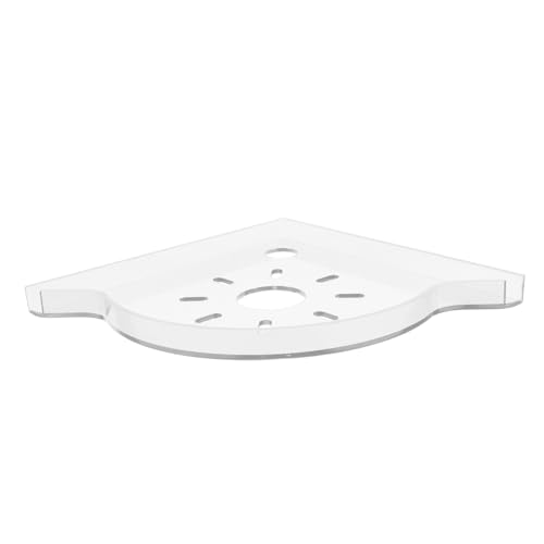 VICASKY Fish Tank Corner Shelf Organizer for Aquarium Supplies Space Saving Storage Elegant Desktop Divider for Fish Food and Accessories Stable and Stylish Design - color: White