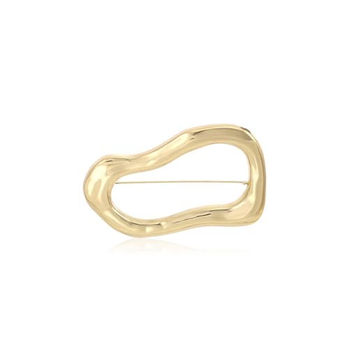 Irregular Geometric Brooch Lapel Shawl Pin Fashion Sweater Hat Scarf Suit Dress Clothes Accessories Brooches Pins for Women Men Unique Jewelry Decor - color: Gold