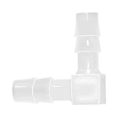 Plastic 1/4” Hose ID 90 Degree Elbow Barb Fitting, 6 Pcs Equal Barbed Joint Splicer Mender Adapter Union Adapter for Boat Aquarium - size: 1/4 Inch