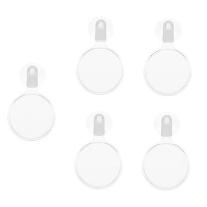 Happyyami 5pcs Betta Fish Glass Cup Acrylic Microscope for Aquarium Plants Ants and Small Animals Easy to Install and Observe Details Your Fish Tank - color: Whitex5pcs, size: 5.50X3.50X0.50CMx5pcs