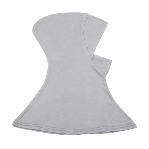 Solid Women Muslin Head Scarf Plain Under Scarf Turban Cap Flexible Viscose Neck Collar Bonnet Chic Wear For Gym Ramadan - color: Light Grey