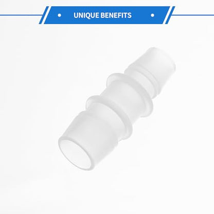 4pcs Plastic Hose Barb Fitting 5/8" to 1/2" Barbed Splicer Mender Joint Adapter Aquarium Clear - size: 5/8"-1/2"