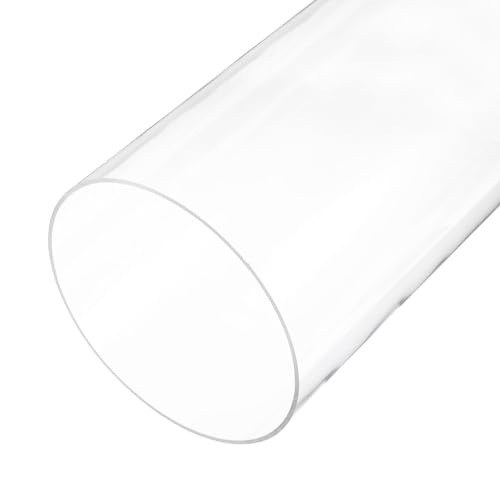 18" Clear Plastic Rigid Pipe 175mm ID x 180mm OD (7" ID x 7.1" OD) Acrylic Round Tubing, [for Plumbing, Hydraulics, Pneumatics, Aquarium] - size: 7" x 7.1"