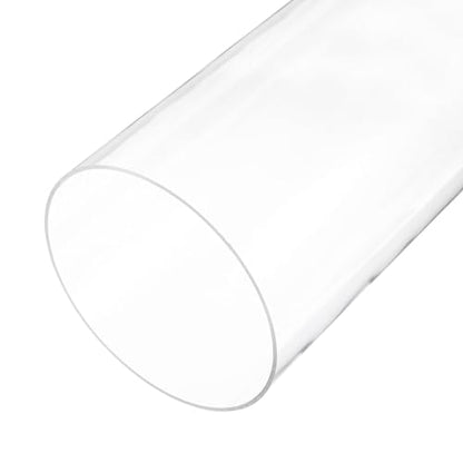 18" Clear Plastic Rigid Pipe 175mm ID x 180mm OD (7" ID x 7.1" OD) Acrylic Round Tubing, [for Plumbing, Hydraulics, Pneumatics, Aquarium] - size: 7" x 7.1"