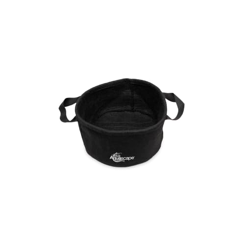 Aquascape Heavy Duty Aquatic Plant Pot with Handles, Non-Woven Geotextile, 12 inch Dia (30.5 cm), Black, 47003 - size: 12 Inch Dia.