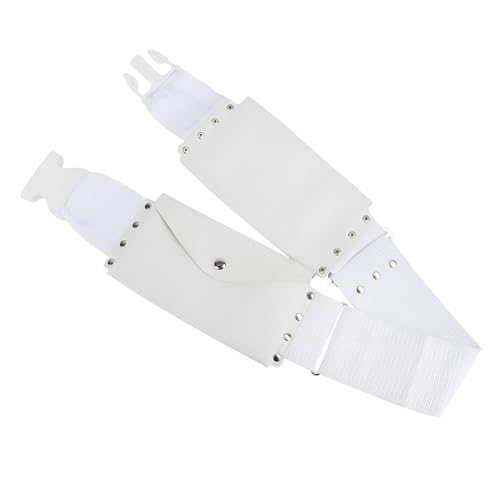 Ihram Hajj and Umrah용 벨트 조절 가능한 허리 벨트 포켓 2개 유니 아랍 무슬림 기도 허리 가방 패니 팩, 화이트., Hram Hajj Umrah Haji 허리 벨트