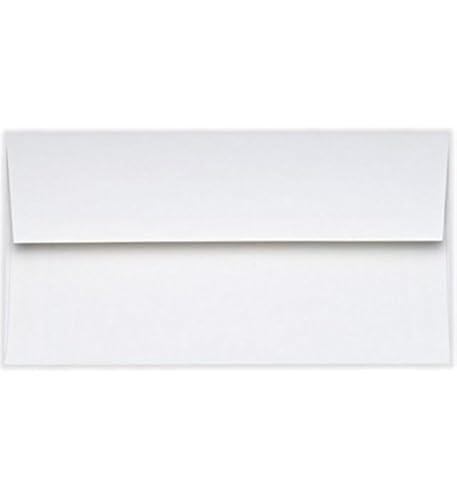 LUXPaper #9 Slimline Invitation Envelopes | Peel & Press | 3 7/8" x 8 7/8" | Bright White | 80lb. Text | 50 Qty - color: 80lb. Bright White, size: 50 Qty.