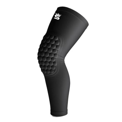 Wrestling Kneepad Leg Sleeve with Built-In Knee Pad – Compression Support, Non-Slip Fit – Youth & Adult Wrestling Gear - color: BLACK, size: YOUTH M-(70-85)lbs