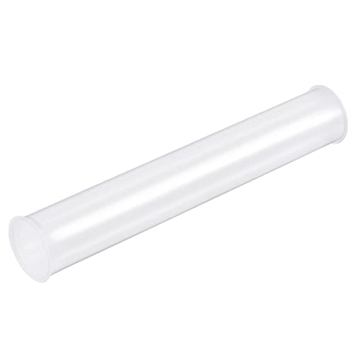 MECCANIXITY Clear Storage Tube Small Plastic Round Tubing with Caps Rigid Bottle Container 30x32x200mm/8 Inch Diameter for Item Stored - size: 30x32x200mm