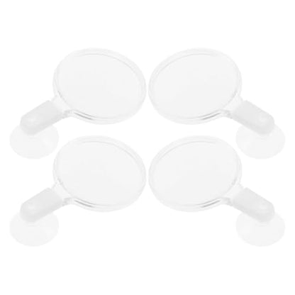 Beaupretty 4pcs Fish Tank Magnifying Glass Suction Cups Acrylic Magnifier for Aquariums and Reptile Tanks for Observing Animals and Plants
