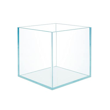 Cube Rimless Frameless Extra Clear All Glass Aquarium, Low Iron Glass Tank, 5mm Glass, White Leveling Mat Included, w/Lids Options - size: 4 GAL 9.8x9.8x9.8 in