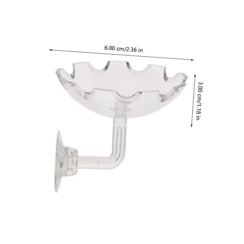 VOSAREA 2pcs Shrimp Feeding Basin Acrylic Aquarium Feeder with Cup for Healthy Shrimp Growth Transparent Fish Tank Accessory