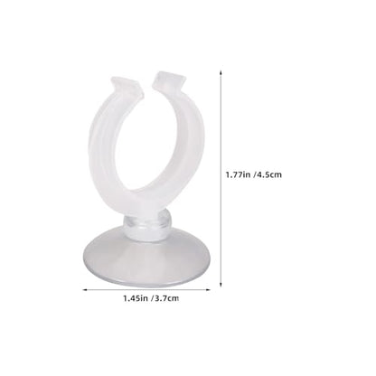 POPETPOP Aquarium Hose Clip 6-Pack, 1.77In Suction-Cup Water Pipe Clamp, Secure Tubing Holder for Fish Tank Airline & Heater Cord, Space-Saving Mount for Glass, Freshwater & Saltwater Tanks - size: 4.50X3.70X3.70CM