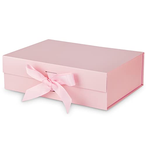 DaiJoob Gift Box with Lid for Presents 10.5x7.5x3.1 Inches with Ribbon and Magnetic Closure(1-Pack) (Pink) - color: Pink-10.5x7.5x3.1 Inch-1pcs