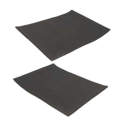 Totority 2pcs Nonslip Aquarium Bottom Mat Thickened Fish Tank Pad Cushioning Mat for Reptiles and Fish Tanks and Lightweight Black Pad