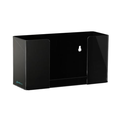 AdirMed VivaEssentials Single Glove Box Holder, Wall Mount or Free Standing Black Acrylic Glove Holder - color: Black, style: Single Box Capacity