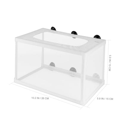 YARNOW 2pcs Big Fish Breeder Net for Aquarium Durable Incubator with Suction Cups for Fry Hatchery Increases Survival Rate Efficient Isolation for Fish Tank Use