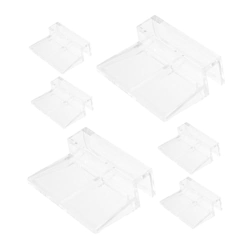 BESPORTBLE 6pcs Acrylic Fish Tank Cover Clips Support Brackets for Rimless Aquariums Clear Design for Easy Installation Elegant Look for Fish Safety Aesthetic Appeal