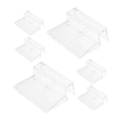 BESPORTBLE 6pcs Acrylic Fish Tank Cover Clips Support Brackets for Rimless Aquariums Clear Design for Easy Installation Elegant Look for Fish Safety Aesthetic Appeal